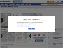 Tablet Screenshot of myanimelist.net